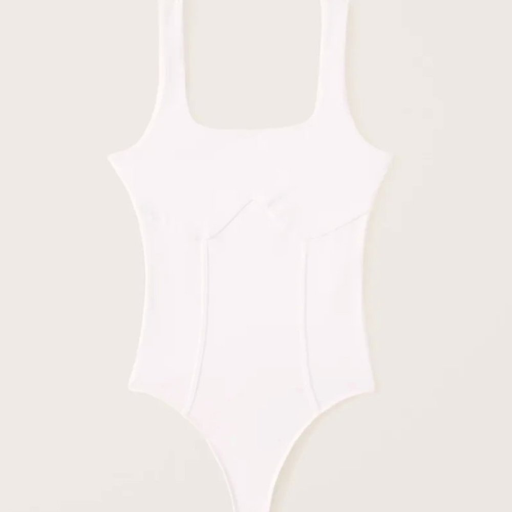 Abercrombie White double layer bodysuit
